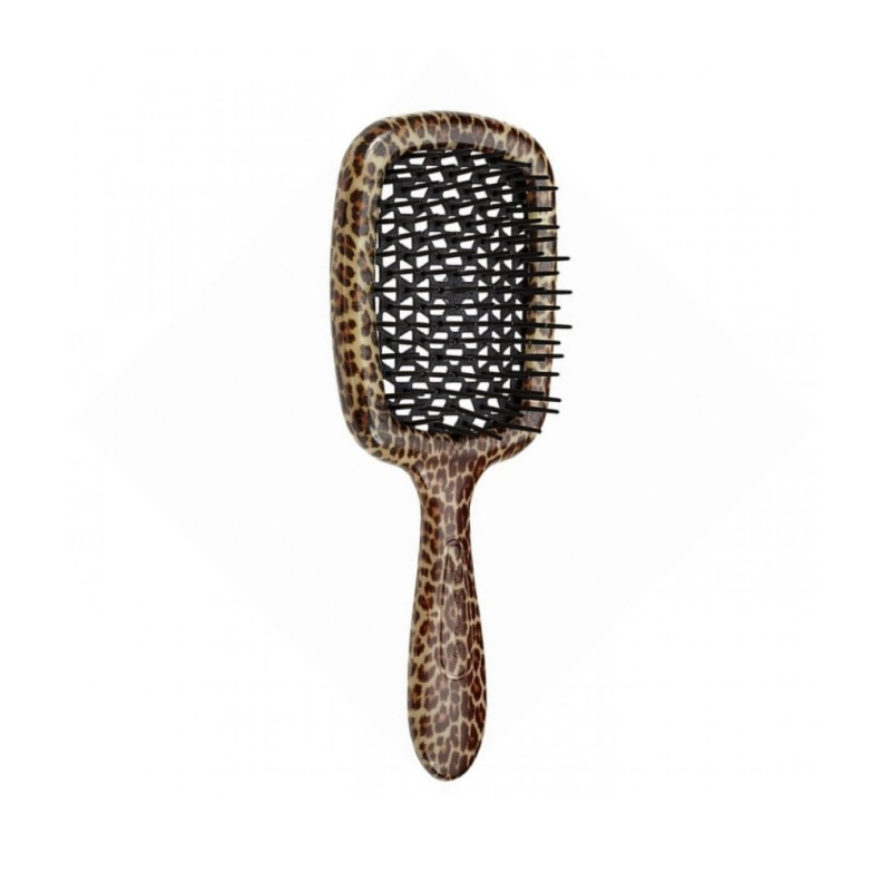 JANEKE SUPERBRUSH LEOPARD HAIR BRUSH WITH BLACK