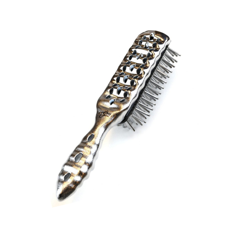 METAL HAIR BRUSH YS-LAP/MS (SILVER)