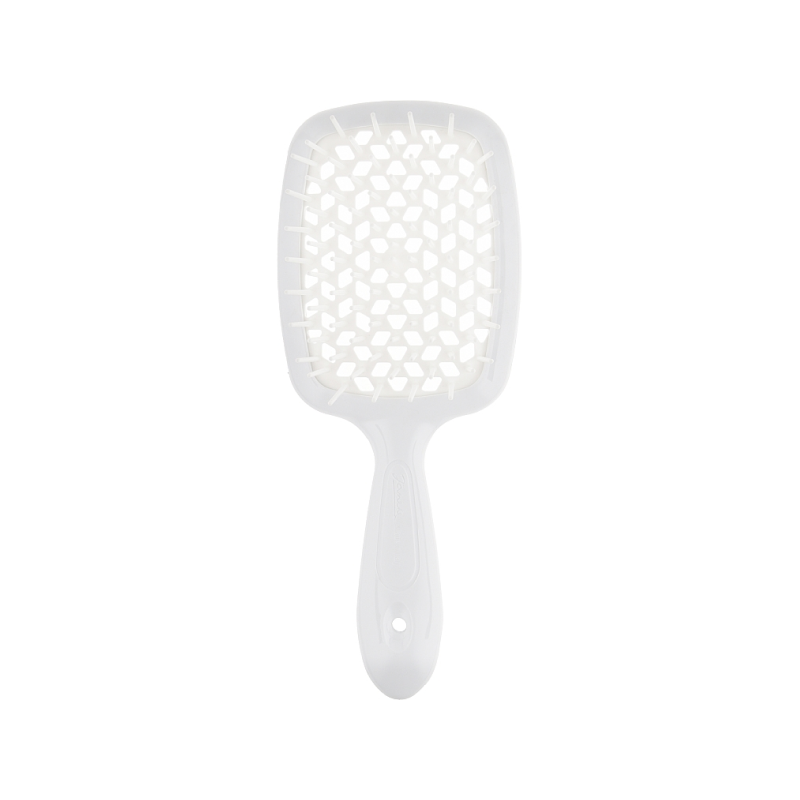 HAIR BRUSH RECTANGULAR WHITE WITH WHITE