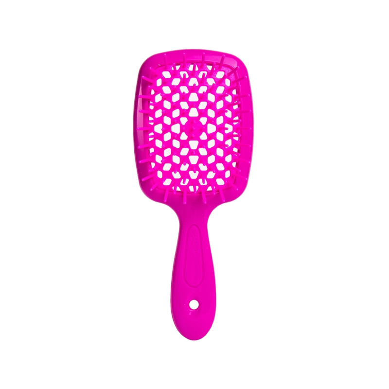 HAIR BRUSH RECTANGULAR NEON PINK