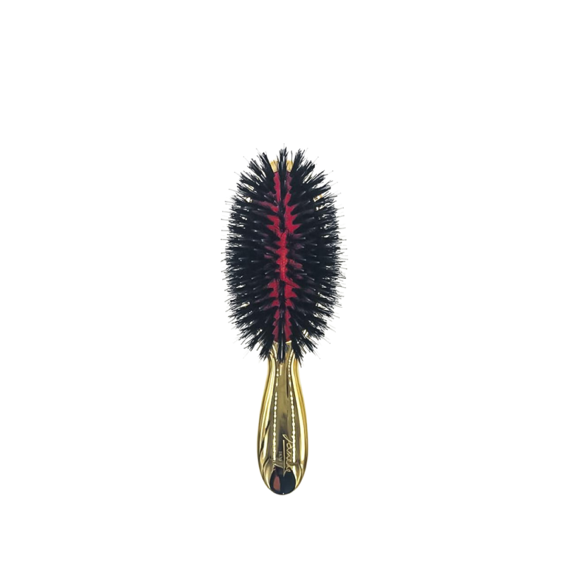 SMALL BOAR BRISTLE BRUSH GOLD